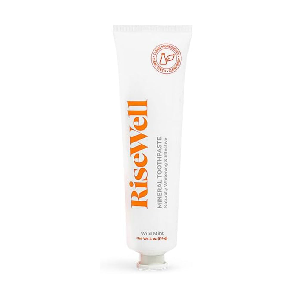RiseWell Mineral All Natural Toothpaste with Hydroxyapatite - No Fluoride, SLS-Free - Wild Mint