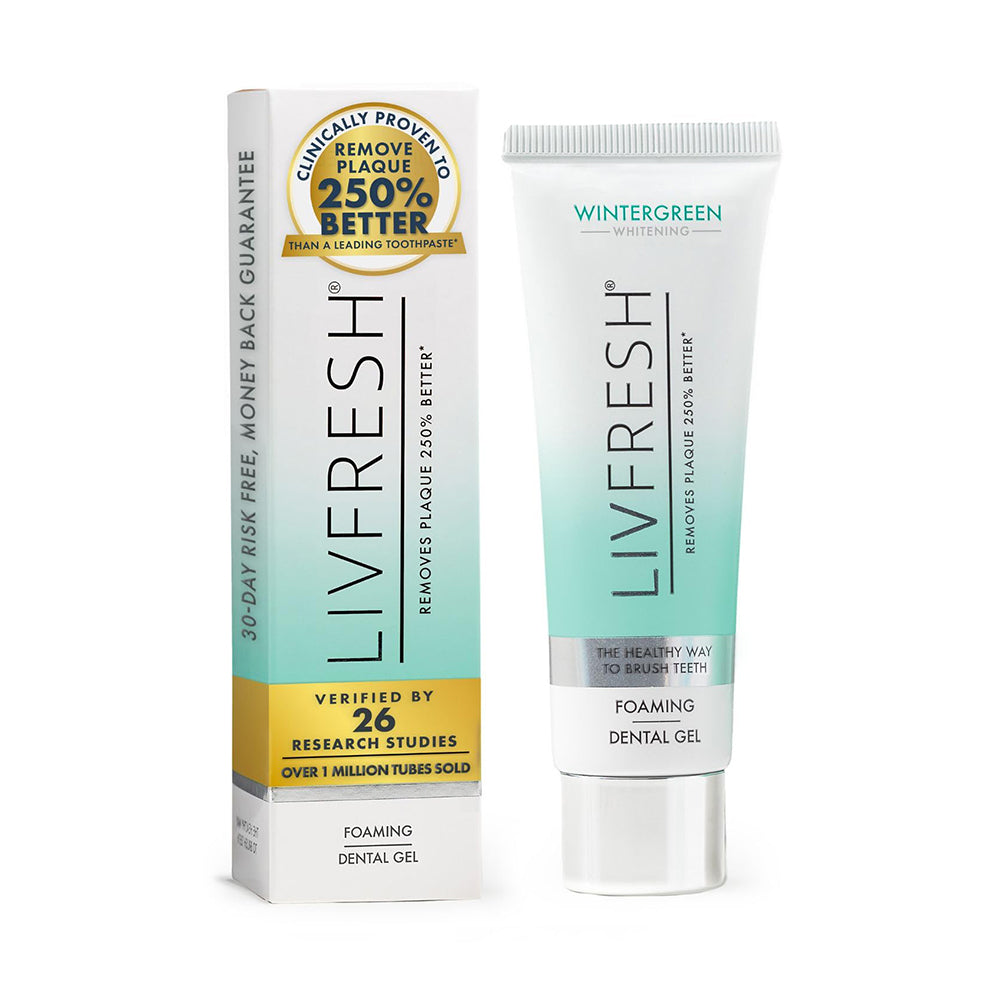 LIVFRESH Toothpaste Gel - SLS Free Dental Gel, Wintergreen